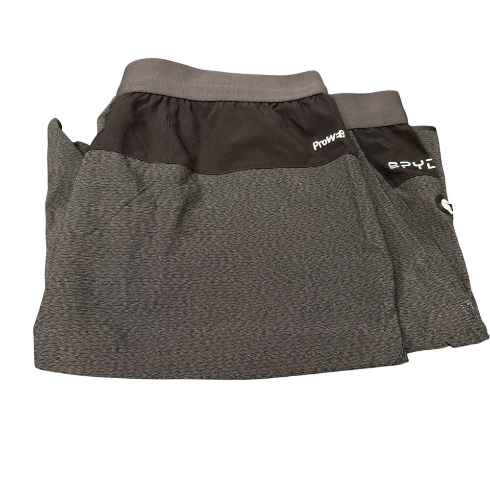 Spyder Active Shorts Mens XXL Gray Black ProWB Lightweight + Pockets 9" Inseam